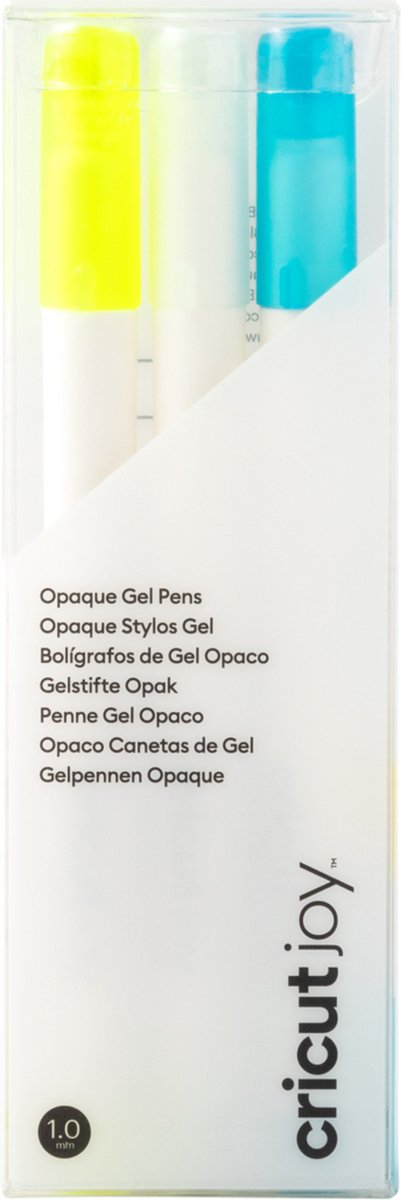Cricut Joy Opaque Gelpennen | 1.0mm | wit, blauw, geel | 3 stuks